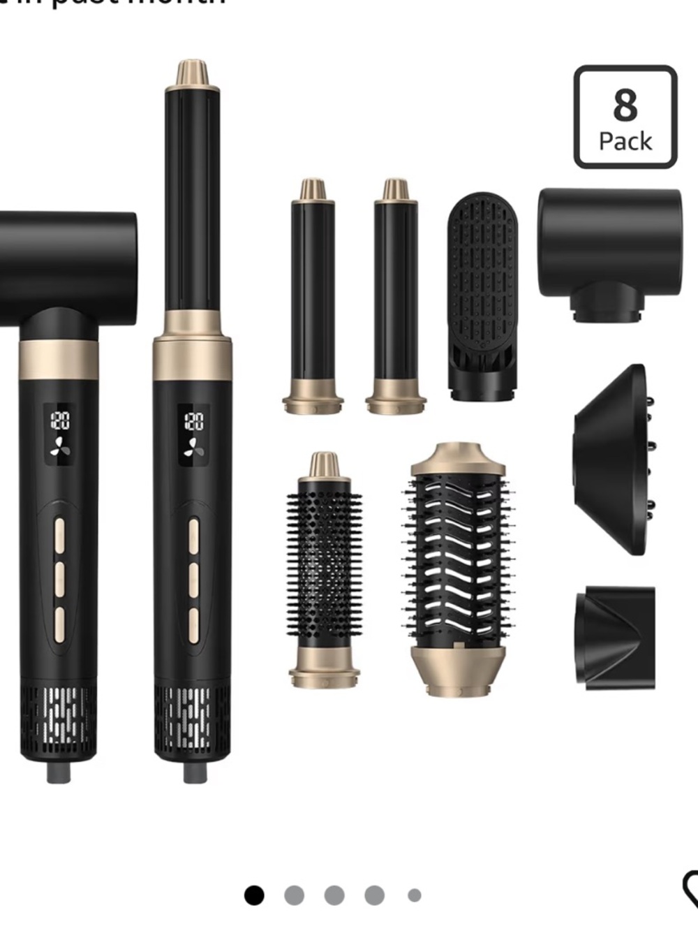 8-Piece Black and Gold Hot Air Styler Set
Brand new in box. Factory sealed.